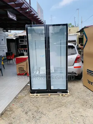 Pearl 690-Liter Double-Door Glass Display Fridge (PVC-801-27AA)
