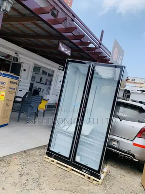 Pearl 690-Liter Double-Door Glass Display Fridge (PVC-801-27AA)