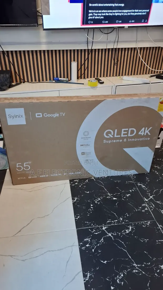 Syinix 55-Inch QLED Google Android Smart TV - 1