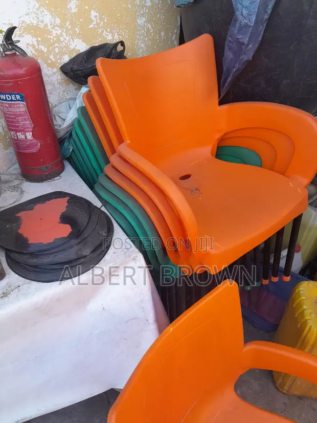Plastic Chairs with Metal Legs for Sale - 1