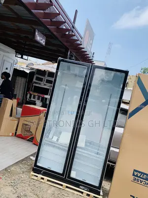 Pearl PVC-801-27AA 690L Double Door Glass Display Fridge
