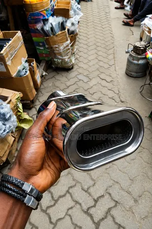 Curved Chrome Exhaust Tip - Stylish & Sporty