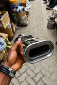 Curved Chrome Exhaust Tip - Stylish & Sporty - 1