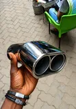 Curved Chrome Exhaust Tip - Stylish & Sporty - 3