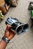 Curved Chrome Exhaust Tip - Stylish & Sporty - 4
