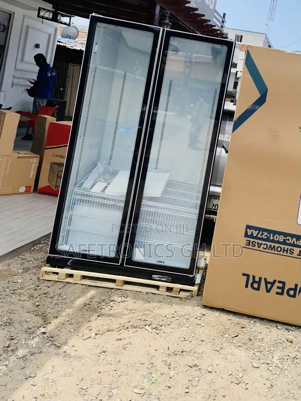 Pearl PVC-801-27AA 690L Double Door Glass Display Fridge - 1