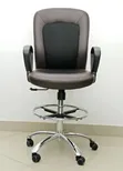 Black Leather Counter Chair - 1