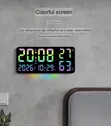 RGB Digital Wall Clock with Remote Control - 2