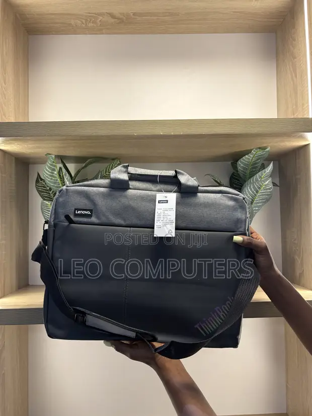Laptop Bag - Genuine Leather, Gray - 1