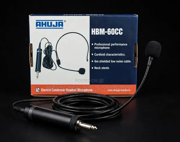 Ahuja HBM-60CC Electret Condenser Headset Microphone - 1