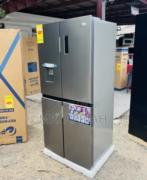 New Pearl PF-613MDIXWD-1A Side by Side 4 Door Fridge (Gray)