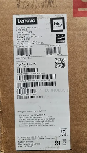 Lenovo Yoga Book 9i Laptop 32GB RAM, 1TB SSD