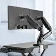 F160 Dual Monitor Mount Stand - Full Adjustable Gas Mount - 1