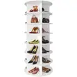 8 Tier Rotating Shoe/Bag Rack - White - 2