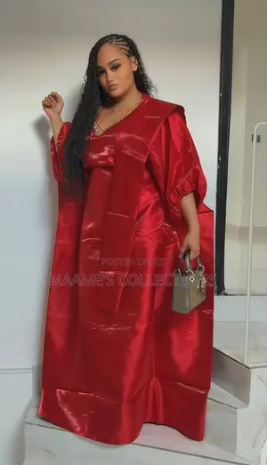 Women's Satin Bubu/Boubou Kaftan Dress