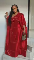 Women's Satin Bubu/Boubou Kaftan Dress - 1
