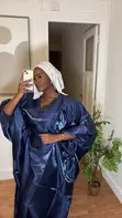 Women's Satin Bubu/Boubou Kaftan Dress - 4