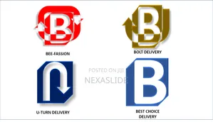 4 Ready-Made Delivery Logo Designs (B Letter)