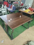 Discovery Office Table - Black Leg, Brown Surface - 4