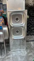 Brand New Double Bowl Kitchen Sink - Steel - 2