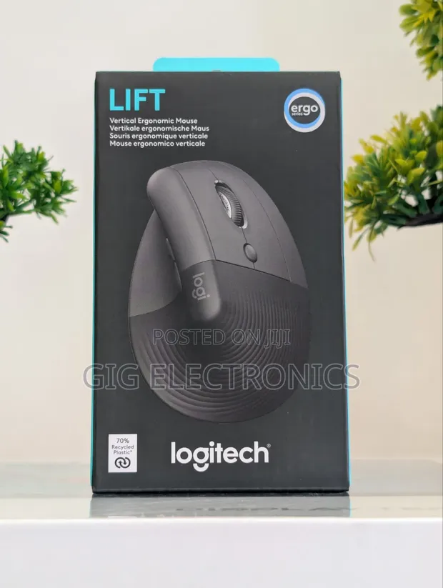 Logitech Lift Vertical Ergonomic Wireless Mouse - 1