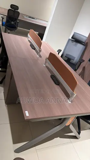 4 Seater Workstation Table with Cabinets