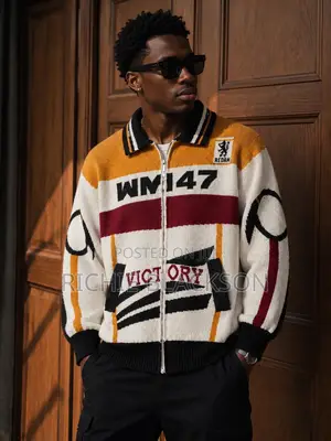WM 47 Men's White Cardigan