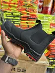 Black Slip-on Heavy Duty Industrial Safety Boots - 2