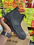 Black Slip-on Heavy Duty Industrial Safety Boots - 3
