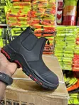 Black Slip-on Heavy Duty Industrial Safety Boots - 4