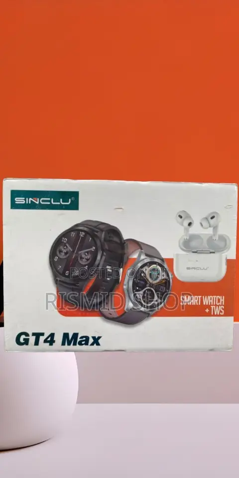 Sinclu GT4 Max Smart Watch + Bluetooth Earbuds Set - 1