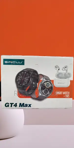 Sinclu GT4 Max Smart Watch + Bluetooth Earbuds Set