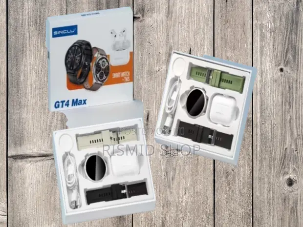 Sinclu GT4 Max Smartwatch and TWS Earbuds Package - 1