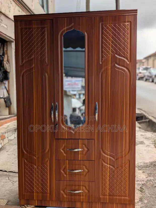 3-Door Foreign Wooden Wardrobe - 1