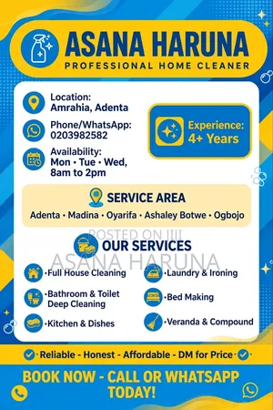 Professional Home Cleaner - Asana Haruna