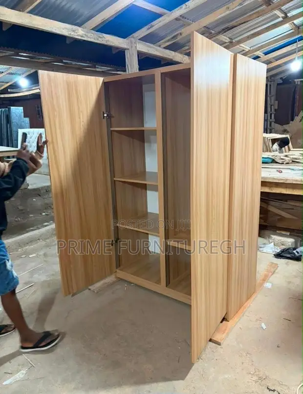Foreign Wood 2-in-1 Wardrobe - Brown - 1