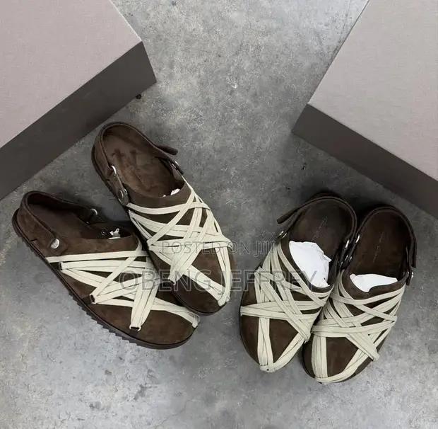 Original Rick Owens Mega Lace Mule Brown - 1