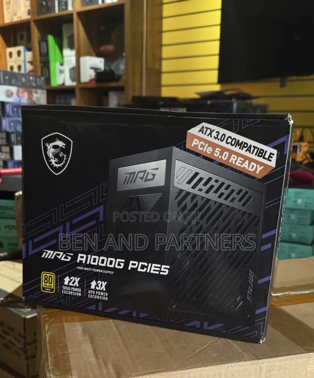MSI MPG A1000G 1000W 80 Plus Gold Gaming Power Supply - 1