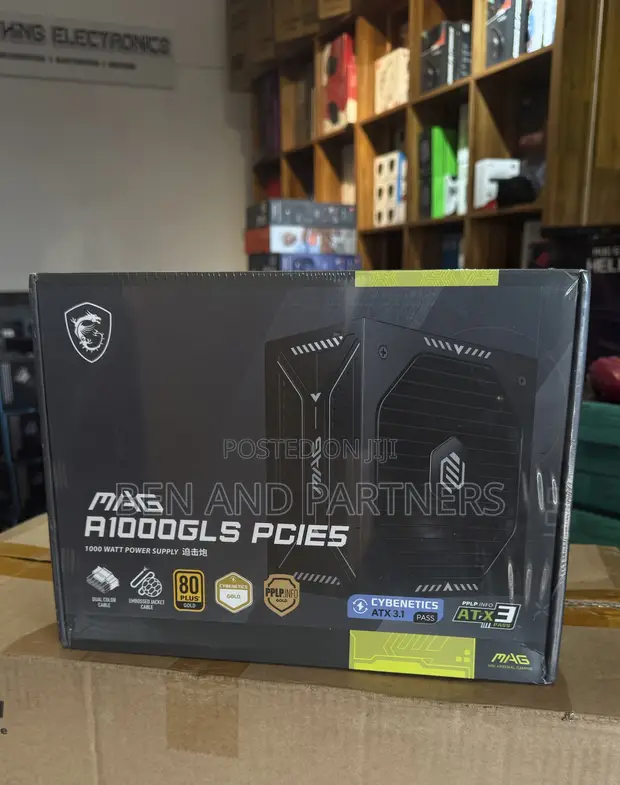 MSI MAG A1000GLS 1000W 80+ Gold PCIe 5 Power Supply - 1