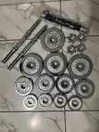 Artzt Vitality 50kg Chrome Dumbbell & Barbell Set - 1