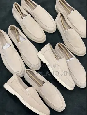 Loro Piana Suede Slip-on Loafers - Light Beige/Sand