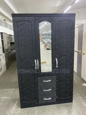 3-Door Wardrobe with Mirror - Brand New