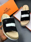 Hermès Suede Double-Strap Slide Sandals - 3