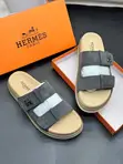 Hermès Suede Double-Strap Slide Sandals - 4
