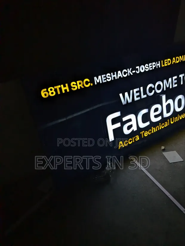 3D Signboard with Night Illumination - 1