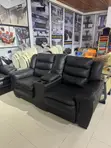 VIG Furniture Black Leather Sofa Chairs - 2
