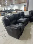 VIG Furniture Black Leather Sofa Chairs - 3