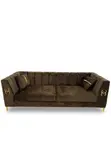 Brown Fabric Sofa Chair - 2
