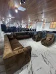 Brown Fabric Sofa Chair - 5