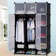 12 Cube Plastic Storage Wardrobe with Shoe Rack - 5